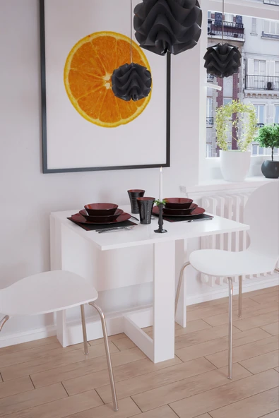 Katlanır L Ayak Masa Katlanır Mutfak ve Yemek Masası - 3