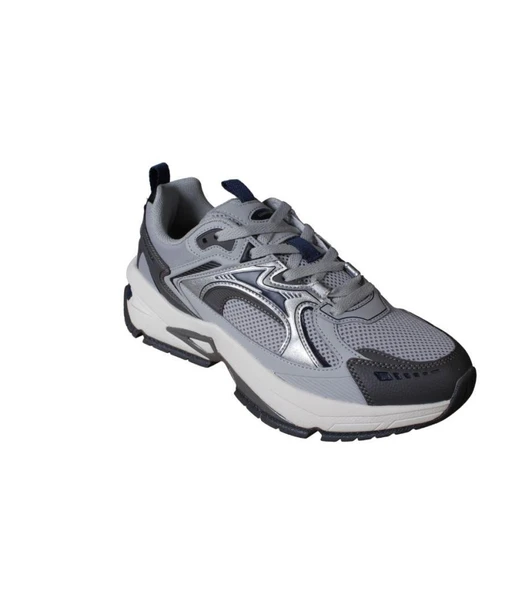 LUMBERJACK Erkek Siyah Gri Memory Kalın Taban Yürüyüş Spor Ayakkabı - Resim 3