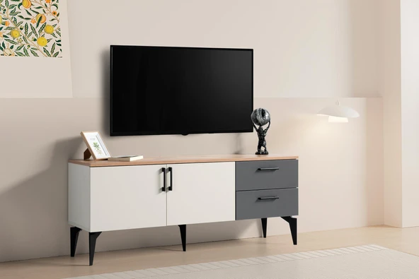 Gökçe Çekmeceli Kapaklı Tv Sehpası 138 cm