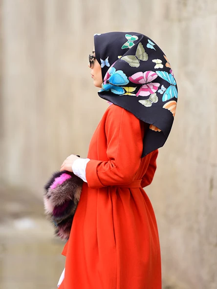 El Boyama Twill İpek Eşarp - 3