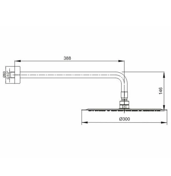 Ar Ark Slim Duvardan Yuvarlak Duş Başlığı 102145056 - 2