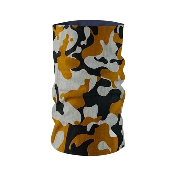 Askeri Kamuflajlı Motorcu Buff Sarı