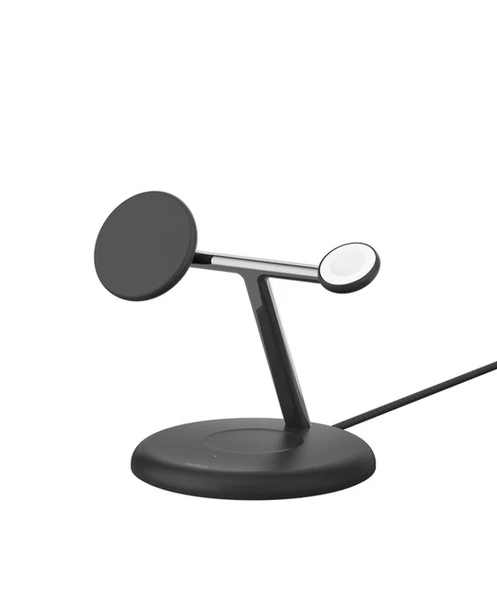 Belkin Qi2 15W 3in1 Magsafe Kablosuz Şarj Stand - Siyah