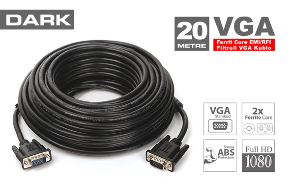 Hadron HDX7757 VGA Görüntü Kablo 20m