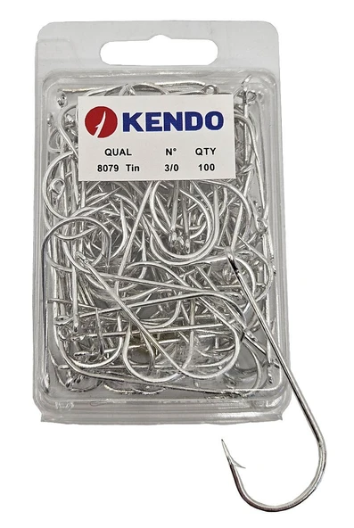 Kendo 8079 Abardeen Tin 3/0 100 Adet Halkalı Olta İğnesi - 4
