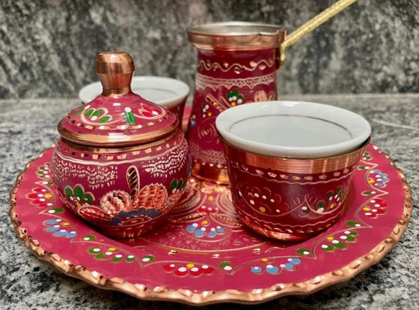 2li bakır fincan takımı