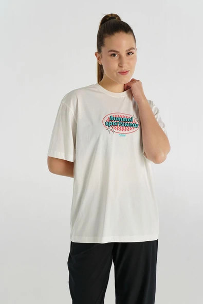 Hummel 912150-9003 Patez Oversize Kadın Spor Tişört