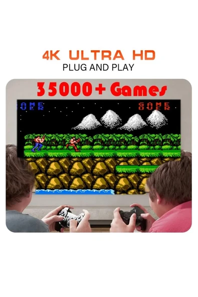 Oyunlu 150inç Pro Game Box Ultra HD 4K 450 Ansi Lmn Projeksiyon Cihazı 2 Joystick Oyun Kolu Hediyeli - 5