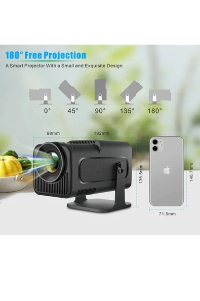 Oyunlu 150inç Pro Game Box Ultra HD 4K 450 Ansi Lmn Projeksiyon Cihazı 2 Joystick Oyun Kolu Hediyeli - 4