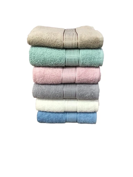 6 Lı Royam %100 Pamuklu 210 gr Kuaför Berber El Yüz Havlusu 50 x 90 - 6