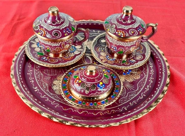 2li bakır fincan takımı