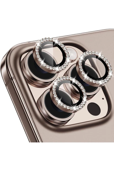 Joyroom İphone 16 Pro Max & 16 Pro Uyumlu Taşlı Kamera Koruyucu Premium Görünüm ve Kalite Netliği Korur - Resim 4