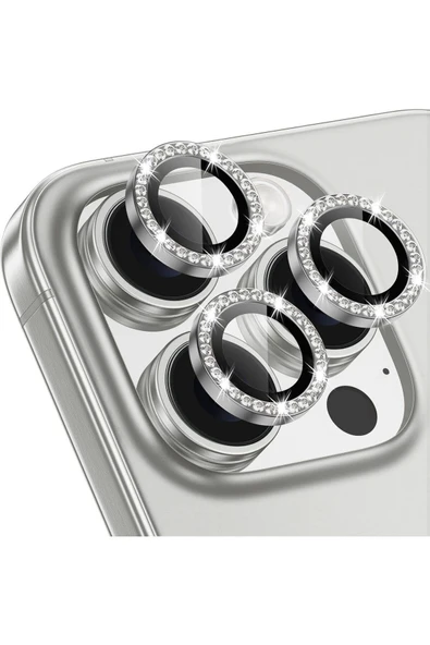 Joyroom İphone 16 Pro Max & 16 Pro Uyumlu Taşlı Kamera Koruyucu Premium Görünüm ve Kalite Netliği Korur - Resim 3