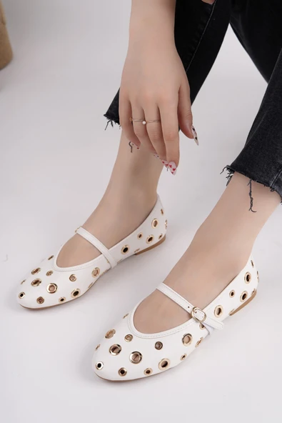 Muggo MİSHA Tek Bant Troklu Günlük Kadın Babet - 5