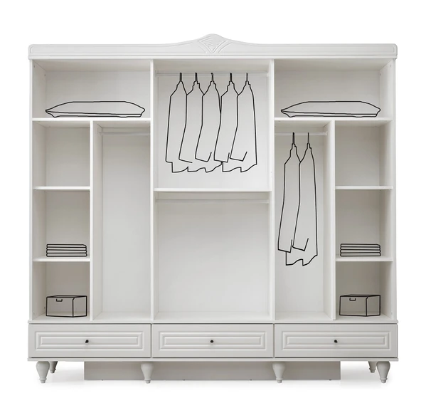 İZMİR MDF 6 KAPILI DOLAP - 3