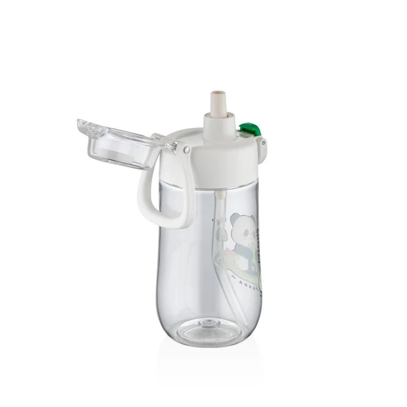 Shotay Çocuk Su Matarası Tritan Panda 500Ml Beyaz ST-7011-2 - 2