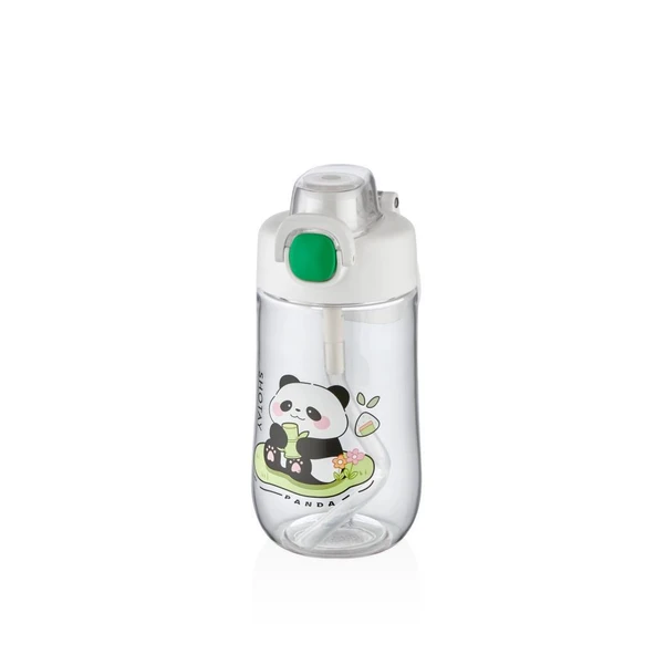 Shotay Çocuk Su Matarası Tritan Panda 500Ml Beyaz ST-7011-2