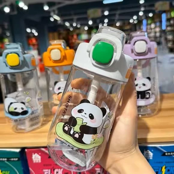 Shotay Çocuk Su Matarası Tritan Panda 500Ml Beyaz ST-7011-2 - 3