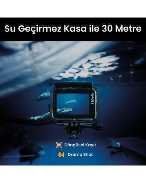 4K Ultra HD Aksiyon Kamerası – Su Geçirmez, Geniş Açı, Spor ve Vlog Çekimi İçin - Resim 8