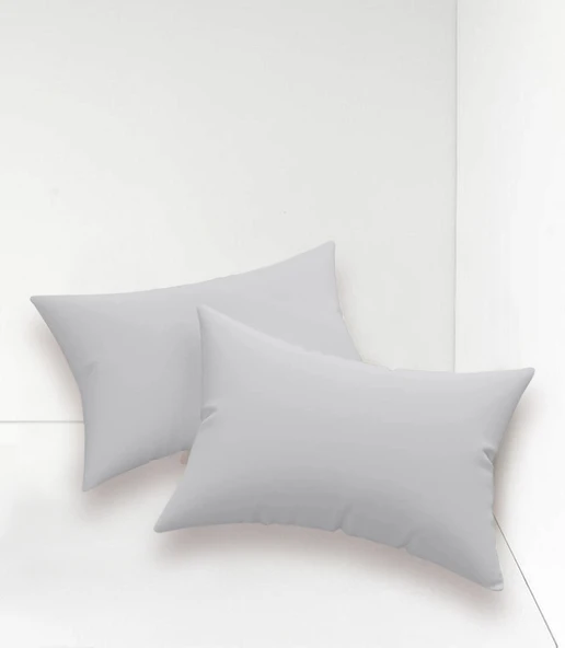 Upstyle 2li Yastık Kılıfı Solid Gri - 2