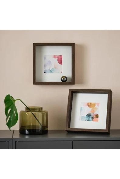 SANNAHED Ahşap Çerçeve, Ceviz Görünümlü, 25x25 cm - Resim 2