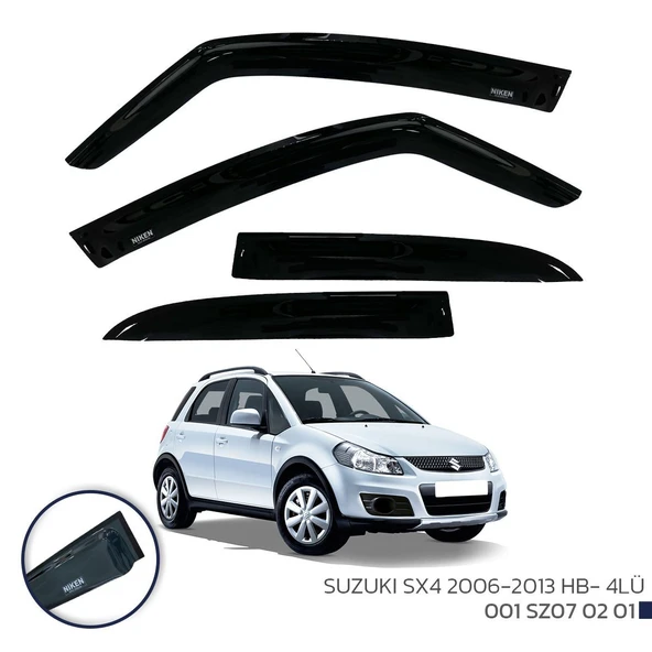 Suzuki Sx4 Cam Rüzgarlığı 4'lü  2006-2013 hb Niken (Kromsuz model)