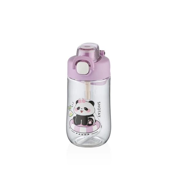 Shotay Çocuk Su Matarası Tritan Panda 500Ml Mor