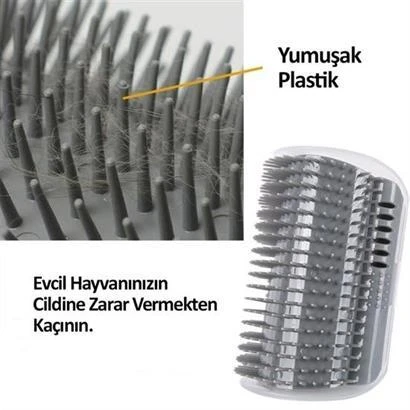 Pratik Kedi Tüyü Kaşıma Ve Tarama Aparatı Duvara Monte Kaşıma Aleti - 3