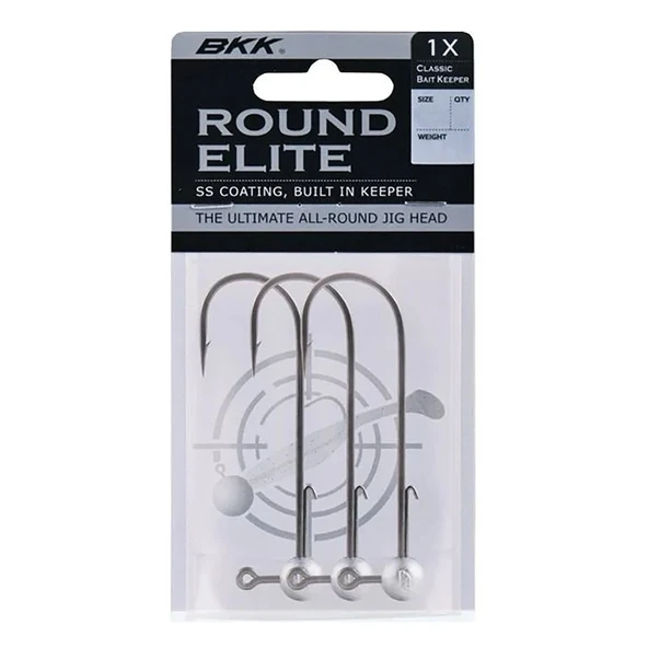 BKK Round Elite-Classic Bait Keeper 3 Adet Jig Head  1/0 No / 10 Gr - 2