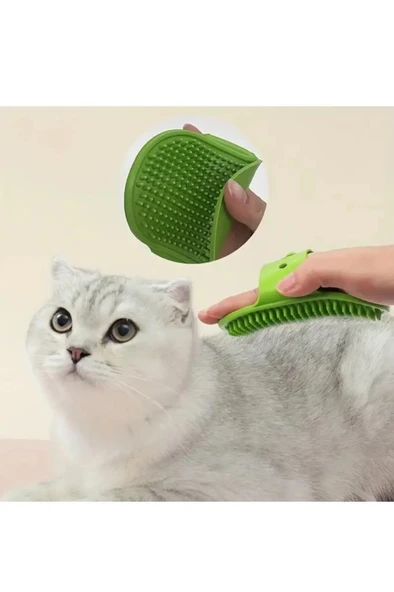 Yumuşak Silikon Kedi Köpek Tüy Toplama Yıkama Fırçası Köşe Kaşınma Masaj Temizlik Tarağı Oyuncak ürün görseli 1