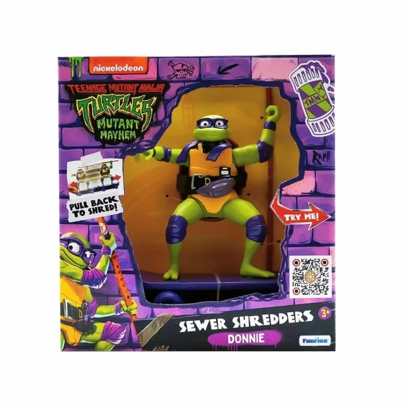 Nessi World TU814001 TMNT Ninja Kaplumbağalar Çek Bırak Kaykay Figür - 71055 - 2