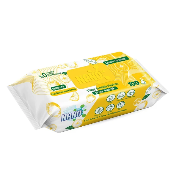 Nano Yüzey Temizlik Havlusu Limon 100'lü