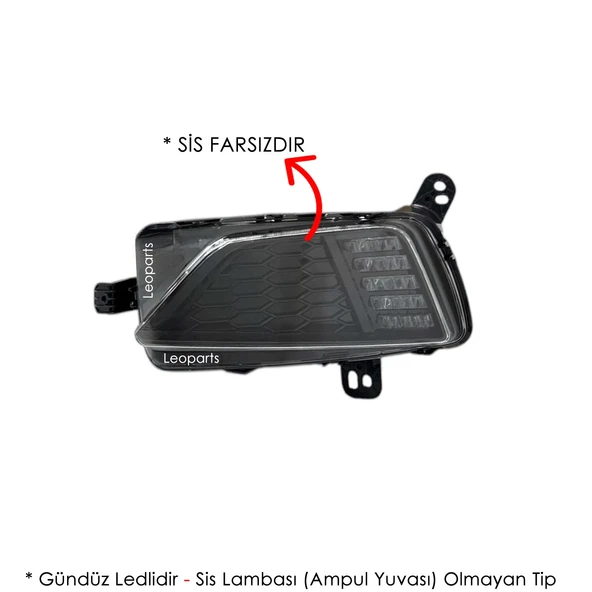 LEOPARTS Polo Sis Lambası Sol (Gündüz Ledli - Sis Farsız) 2018-2020 2G0941661B