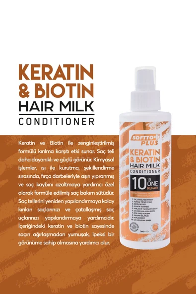 Keratin & Biotin Saç Sütü, Organik Saç Canlandırıcı Ve Besleyici - 3