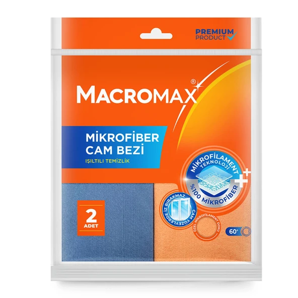 Macromax Mikrofiber Cam Bezi 2'li