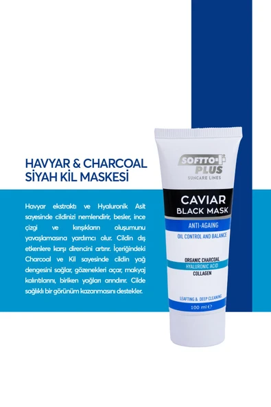 HAVYAR YAŞLANMA KARŞITI YAĞ KONTROL VE DENGELEYİCİ SİYAH MASKE 100 ML - 2