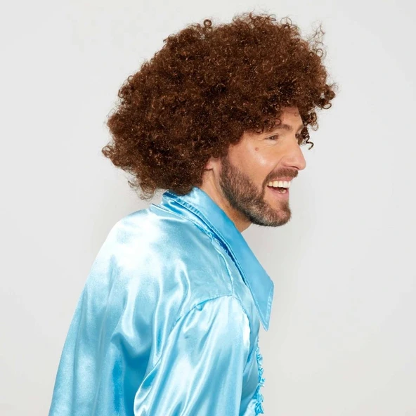 NessiWorld Kahve Renk Kıvırcık Afro Bonus Peruk - 3