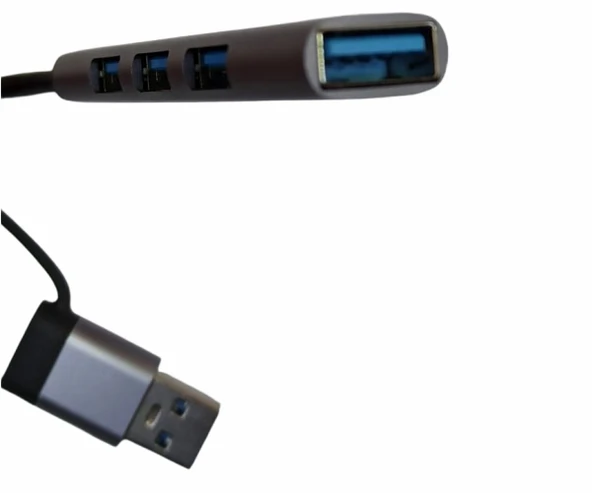Usb To Type-C Usb Çoklayıcı - 3
