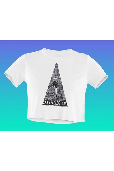 playbackmoda Akiki Tasarım, Cycological Bisiklet Dizayn, Bisiklet Fanları, Beyaz Crop (yarım Tişört) , S Beden ürün görseli