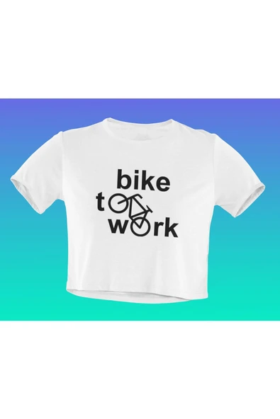 playbackmoda Akiki Tasarım, Işe Bisikletle Gitme Günü, Bisiklet Fanatikleri, Beyaz Crop (yarım Tişört) , L Beden ürün görseli