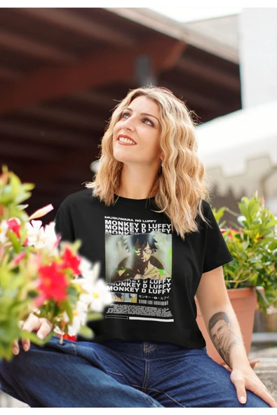 playbackmoda Akiki Tasarım, Monkey D. Luffy, Anime - Manga, Siyah Crop (yarım Tişört) , S Beden - Resim 2