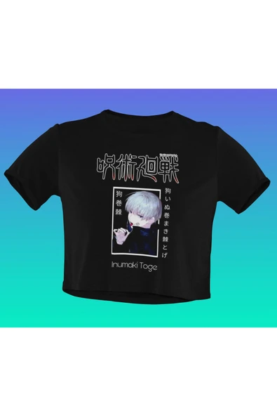 playbackmoda Akiki Tasarım, Inumaki Toge, Anime - Manga, Siyah Crop (yarım Tişört) , L Beden ürün görseli