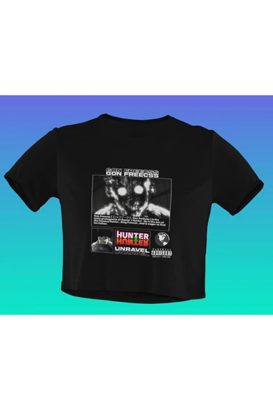 playbackmoda Akiki Tasarım, Gon Freecss, Anime - Manga, Siyah Crop (yarım Tişört) , M Beden ürün görseli