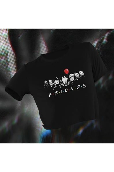 playbackmoda Crop-top Dizi Fim Friends Baskılı Yarım Tişört ürün görseli