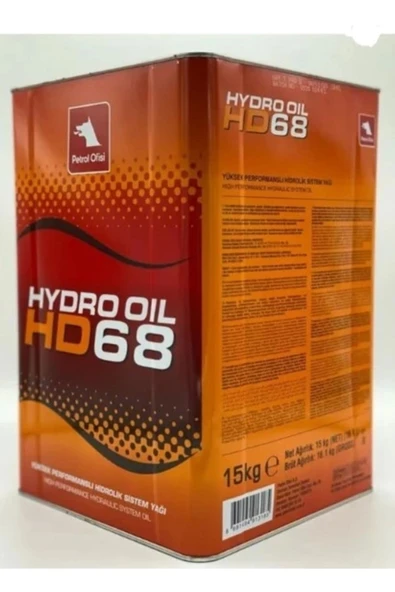 Petrol Ofisi Hydro Oil Hd 68 Teneke 17 Litre 15 kg