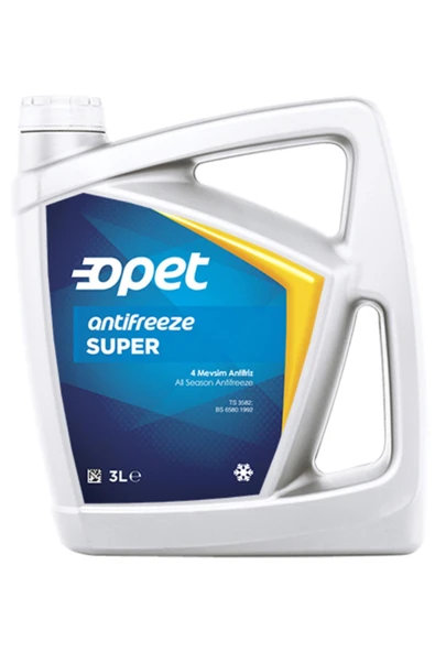 opet Süper Antifreeze Dört Mevsim Mavi Antifriz 3 Litre Soğutma Sıvısı