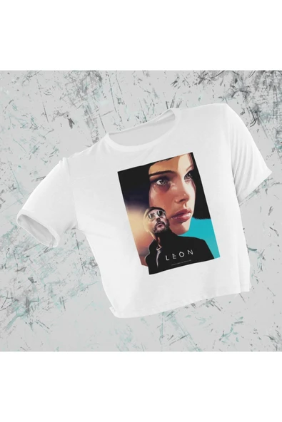 playbackmoda Crop-top Dizi Fim Leon Baskılı Yarım Tişört ürün görseli