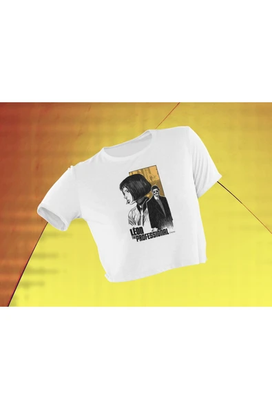 playbackmoda Crop-top Dizi Fim Leon Baskılı Yarım Tişört