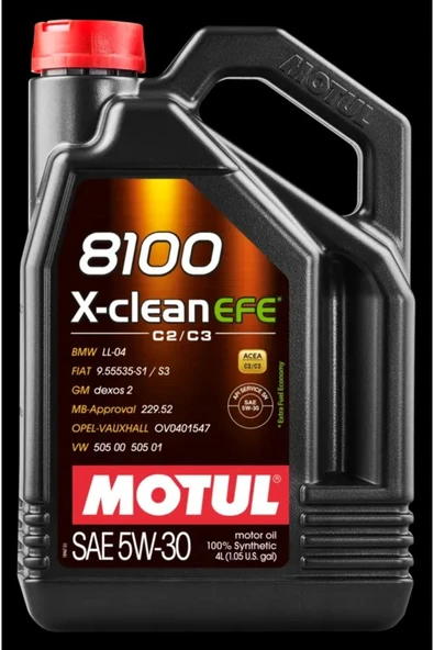 Motul 8100 X-clean Efe C2/c3 5w30 Uyumlu 4 Lt