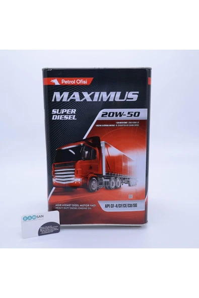 Petrol Ofisi P.o Max Süper Dizel 20w/50 18 Lt